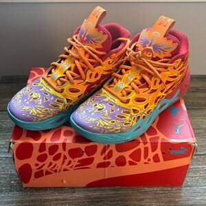 Puma MB.04 LaMelo Ball Phoenix Shoes Big Boys 7 Red Orange Glow Basketball